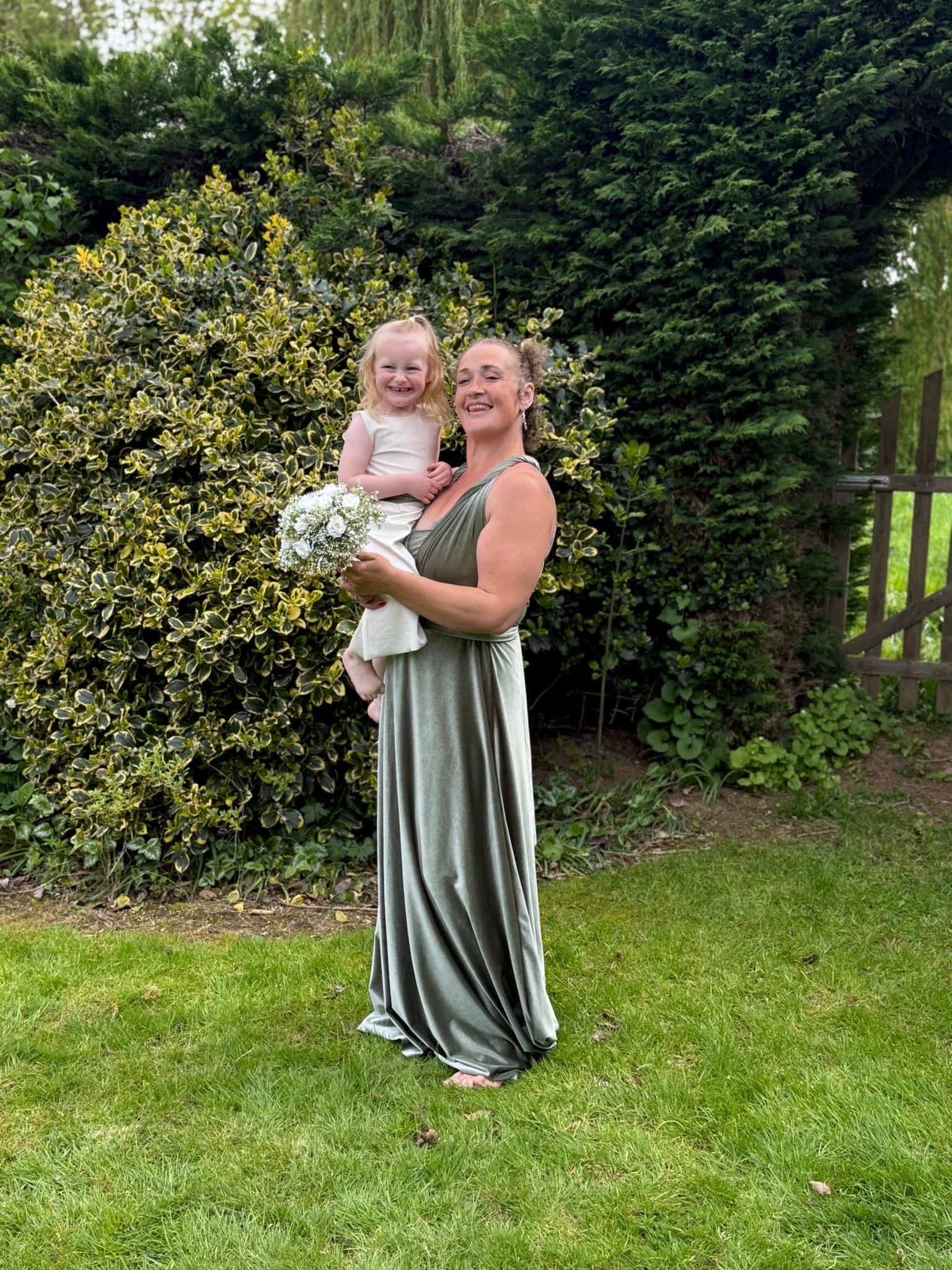 velvet sage bridesmaid dresses Zapakasa Women Sage Green Velvet V-Neck Long Wedding Guest Dress with Slit  A-Line Burnout Bridesmaid Dress with Sleeves main image 0