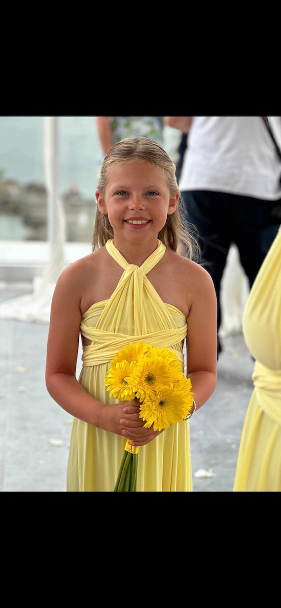 childrens yellow bridesmaid dresses Children's Multiway Dress: Bridesmaid, Flower Girl, Handmade