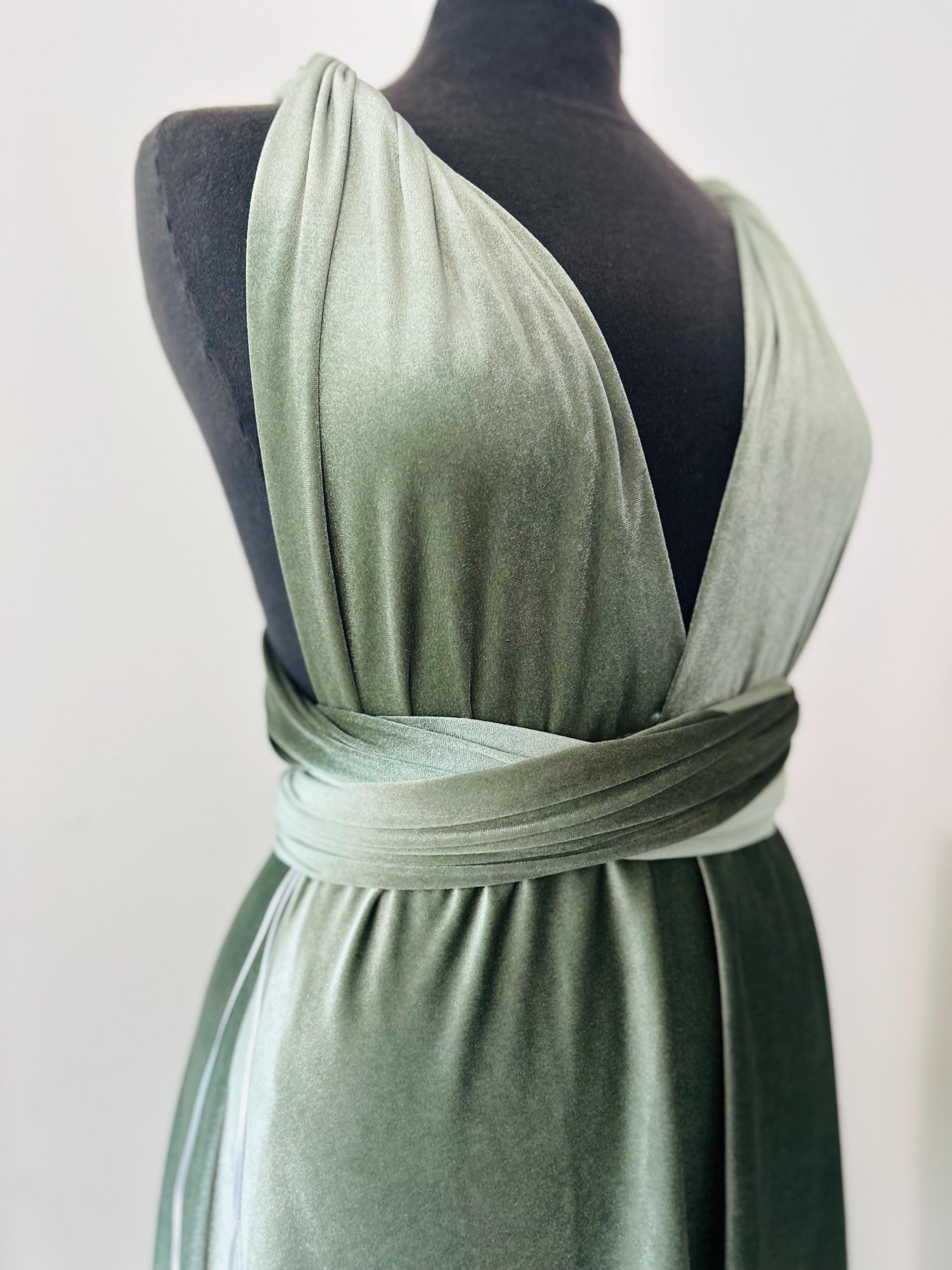 slim fit dress slacks Sage Velvet Dress – PSC main image 1