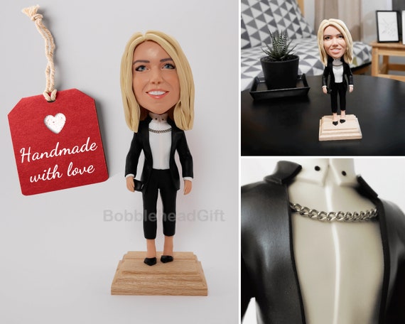 Custom Bobble Head With Engraved Stand Personalized Etsy