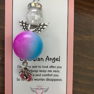Pink Blue Miscarriage Awareness Guardian Angel Handcrafted