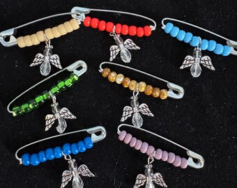 Blue Orange Tan Green Lavendar One of a Kind Pins – Guardian Angel