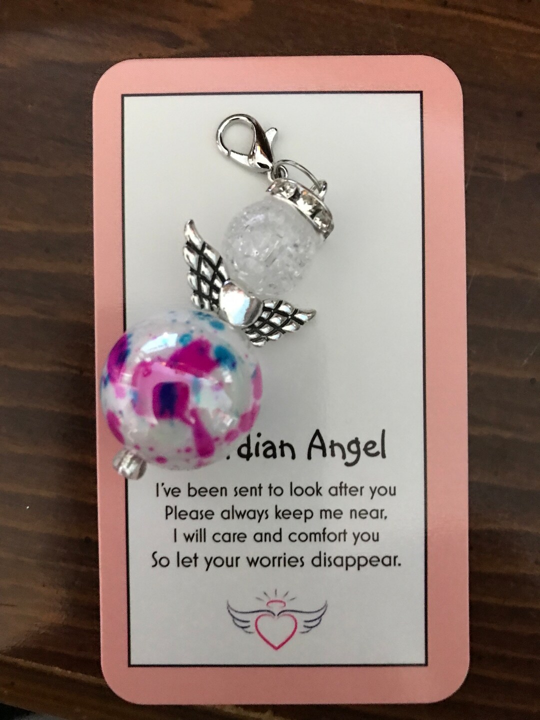 Multi Color Splatter Pink Blue Guardian Angel - Etsy