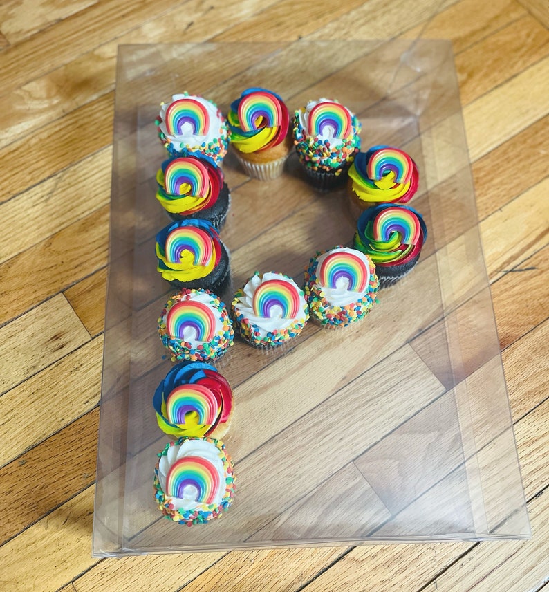 Custom Number Fillable Cupcake Boxes Birthday Cupcake Holder Etsy