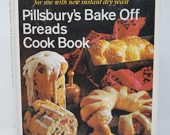 Pillsbury's Bake Off Breads Cook Book 1968 Hardcover Baking Cookbook