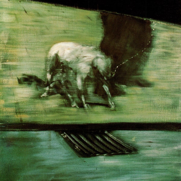 Francis Bacon Man met hond boek plaat afdrukken 1996 reproductie