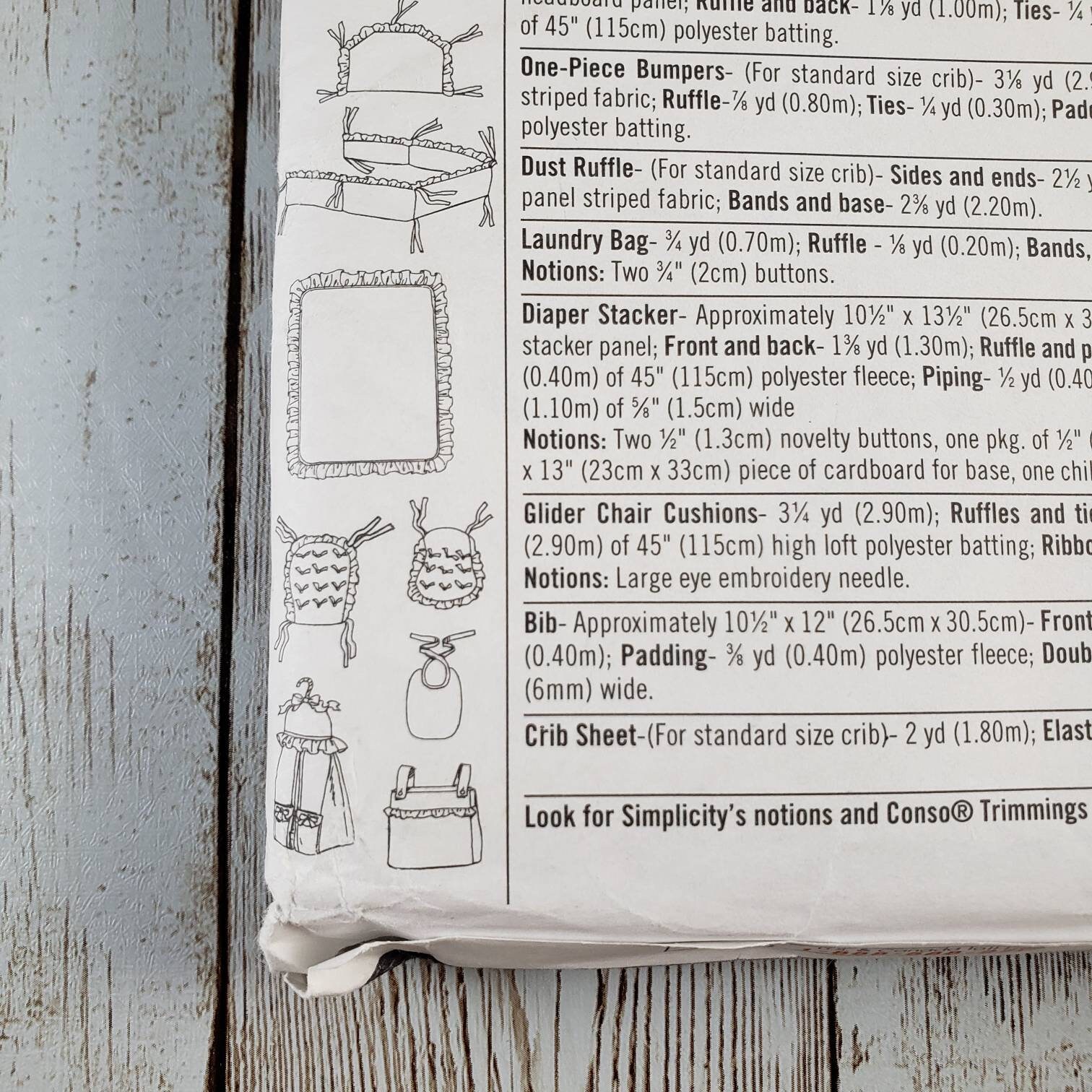 Nursery Accessories Sewing Pattern | Simplicity Home 8667