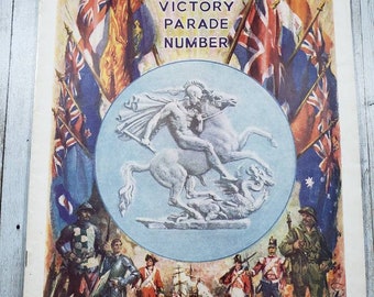 Illustrated London News Magazine WWII Victory Parade Number June 15 1946 with Vintage Advertisements