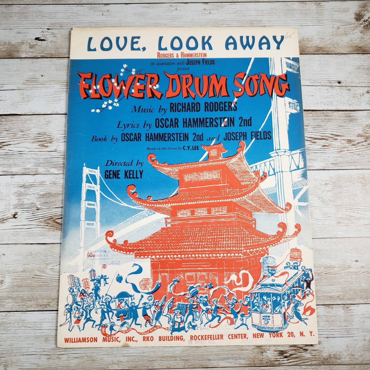 Love, Look Away Sheet Music from Flower Drum Song Rodgers and Hammerstein, Gene Kelly 1958 Piano, Guitar, Ukulele