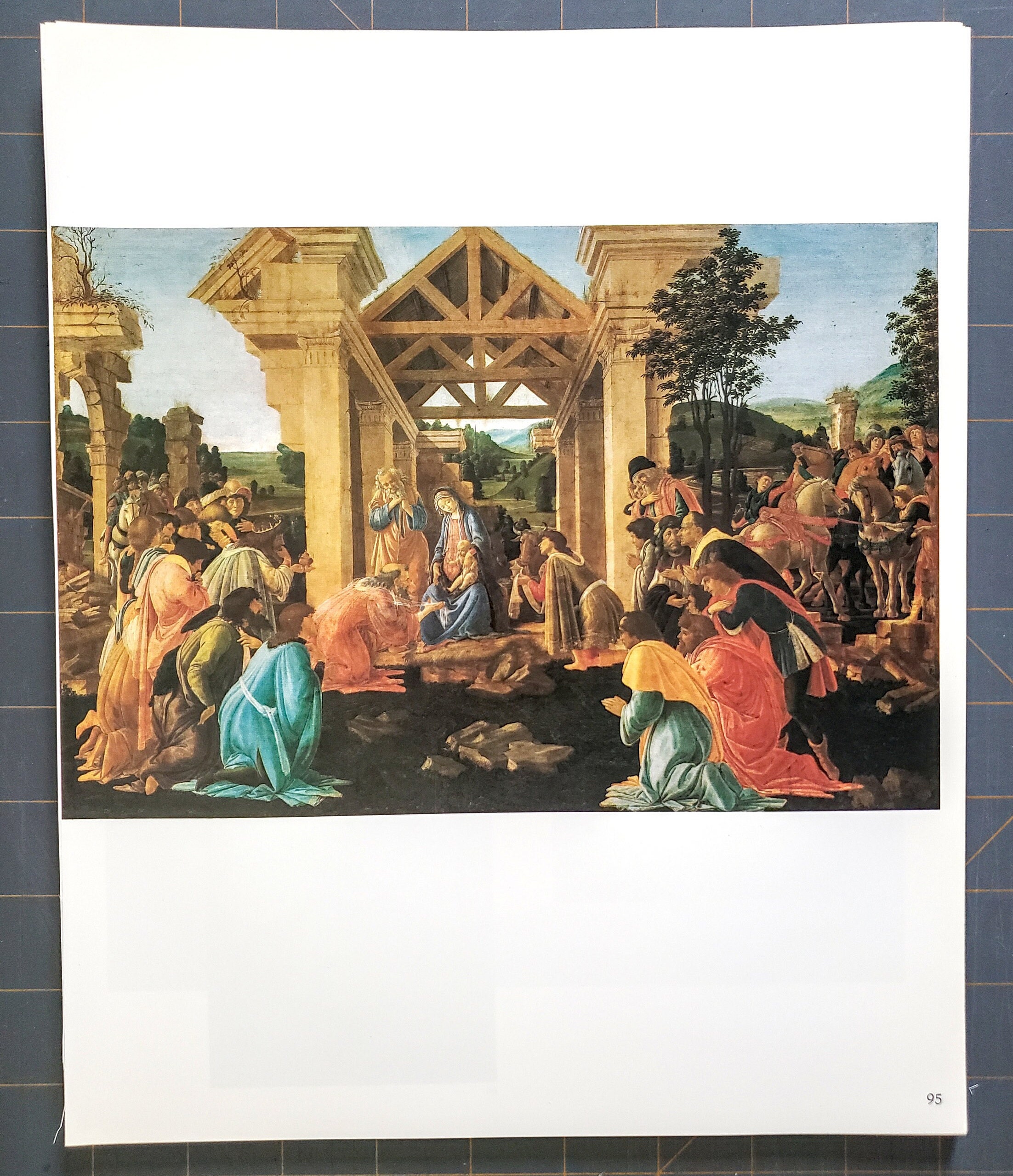 Adoration of the Magi by Sandro Botticelli Book Plate 15th Century 9.5 ...