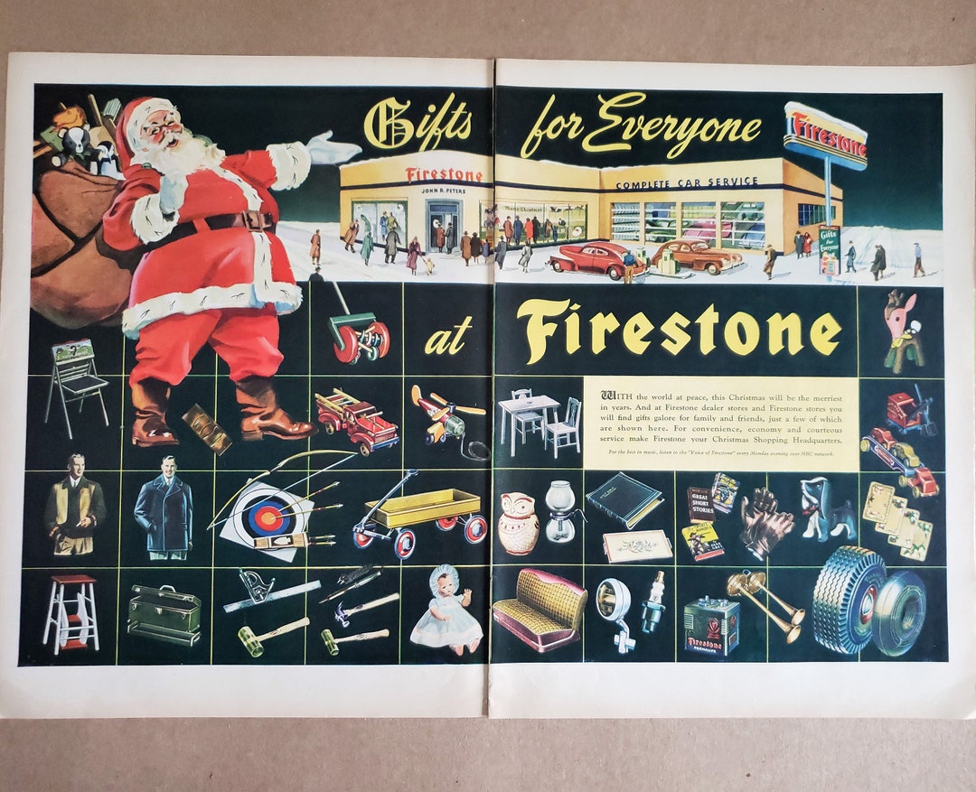 Firestone Tires 1945 Vintage PRINT AD Christmas Gifts for Everyone 2
