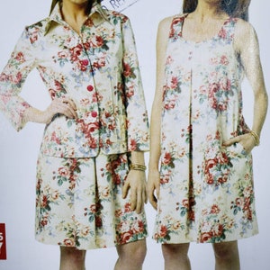 Misses Jacket and Dress Sewing Pattern | 2011 Butterick See & Sew B5595 | All Sizes 8 to 22 Easy Beginner Level Darts and Pleats