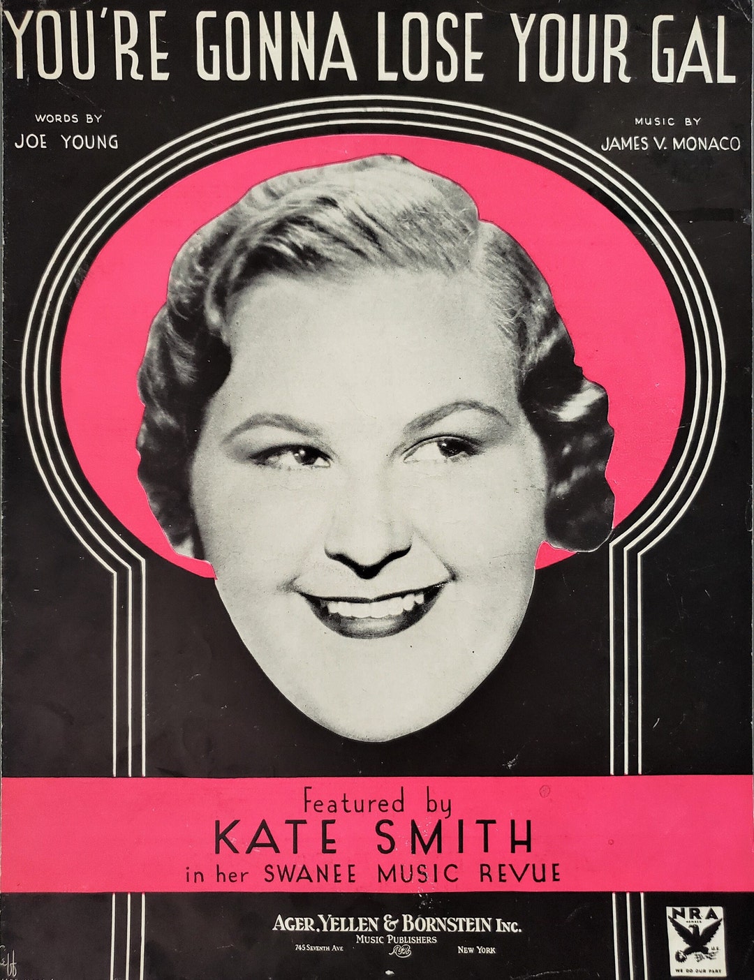 You're Gonna Lose Your Gal 1933 Vintage Sheet Music Piano Etsy