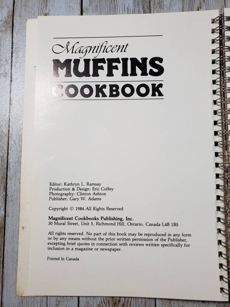 Magnificent Muffins Cookbook With Full Color Photos Edited by Etsy