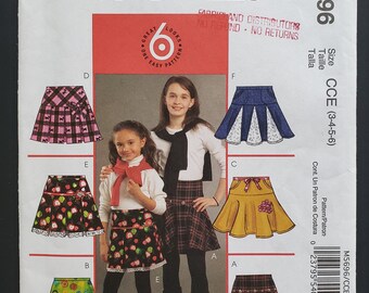 Children's and  Girls' Skirts McCalls M5696 Sewing Pattern 2008 6 Great Looks Size 3 4 5 6 UNCUT