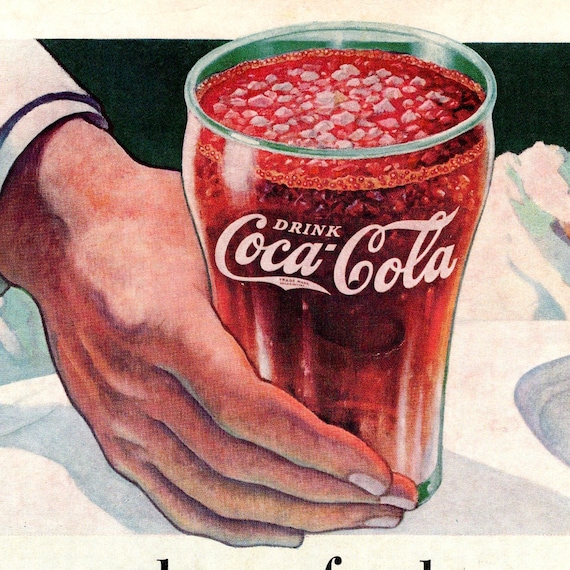 1937 Coke PRINT AD Snowy Refreshes and Cools Coca Cola