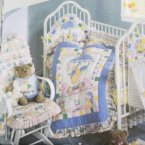 Nursery Accessories Sewing Pattern Simplicity Home 8667 Baby Essentials VIP Leslie Beck Quilt Valance Headboard Etc. 1999 Pattern Etsy