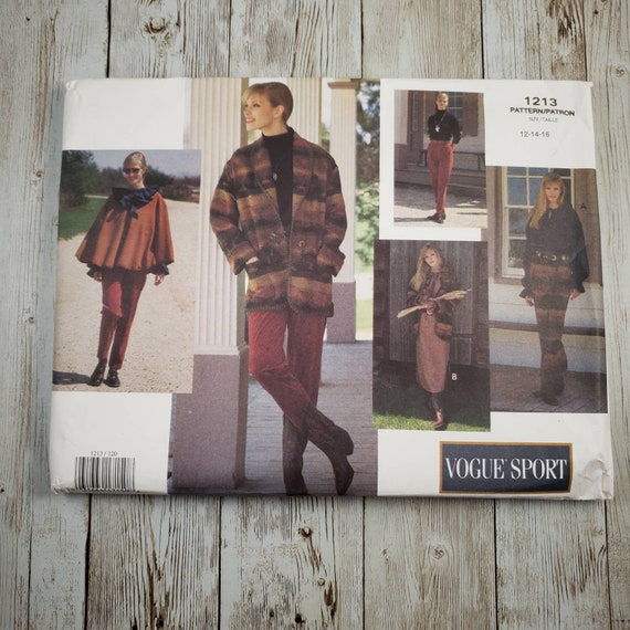 Misses Jacket Poncho Dress Top Skirt Pants Sewing Pattern