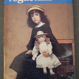 Stuffed Dolls & Clothes Linda Carr Vogue 7290 Sewing Pattern 1988 Edwardian Style UNCUT