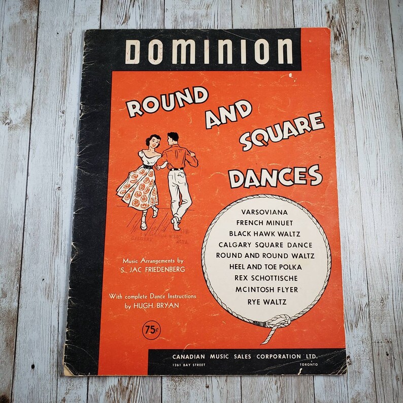 Dominion Ronde en Plein Dansen Leer Square Dancing Instructies door Hugh Bryan Niet meer gedrukte songbook Canadese Music Sales Corp 1951 afbeelding 6