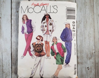 Misses’ Lined or Unlined Jacket, Pants and Shorts | McCall’s 6342 Size Small, Medium, Large | Vintage Women’s Sewing Pattern 1993