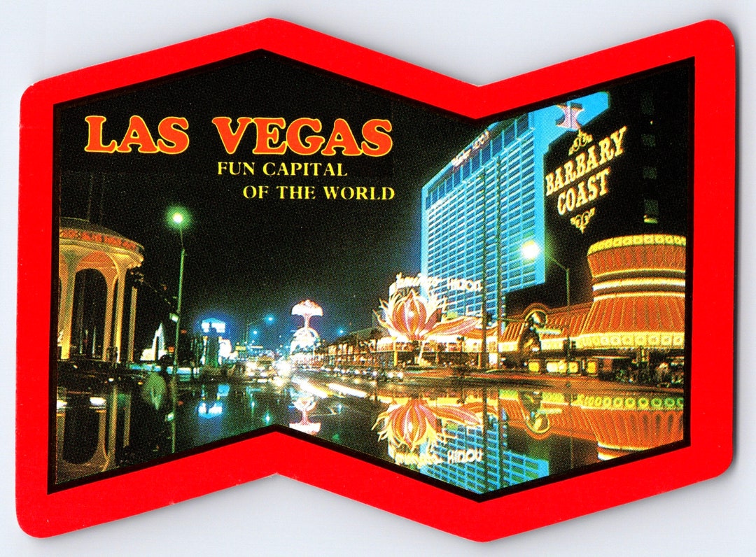 Las Vegas Zig Zag Novelty Playing Card Barbary Single Collectible Swap