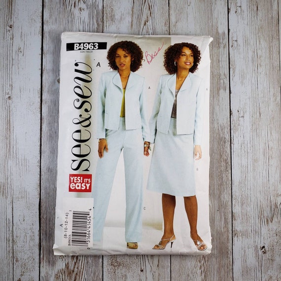 Patron De Couture ELLE Veste + Pantalon Taille 12-14 Ans - Occasion