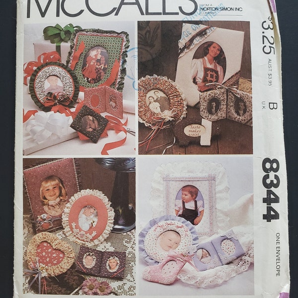 Frilly Picture Frames Yours Truly for McCalls 8344 Sewing Pattern 1982 UNCUT