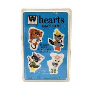Whitman Hearts Card Game | Vintage Toys & Games | 1963 Whitman Card Deck | Junk Journal Cards | Ephemera
