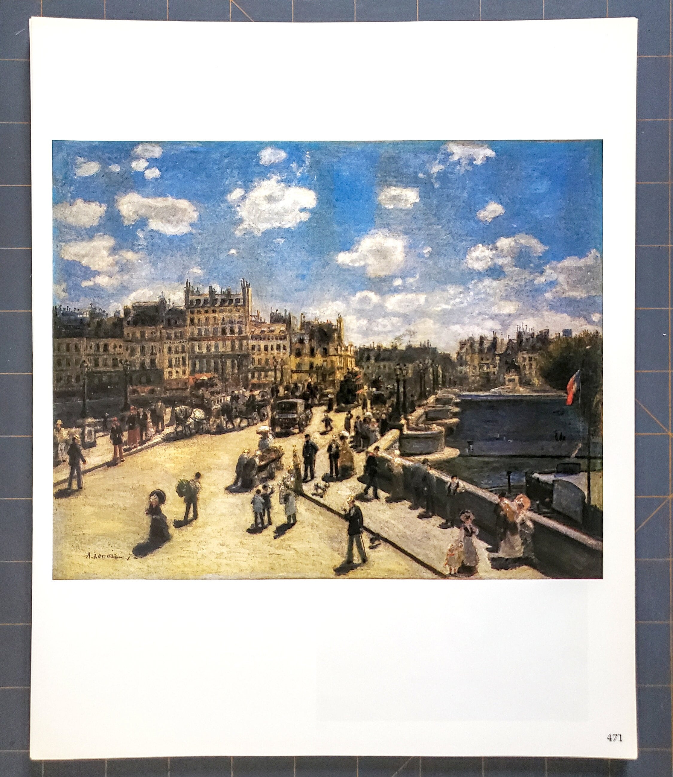 Pont Neuf by Auguste Renoir Book Plate 19th Century 9.5 X 11.5