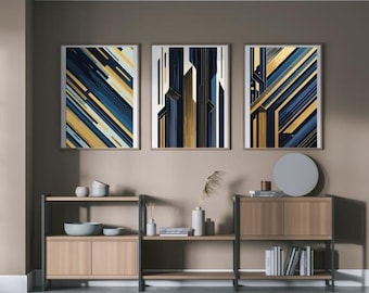 Blue & Gold Prints