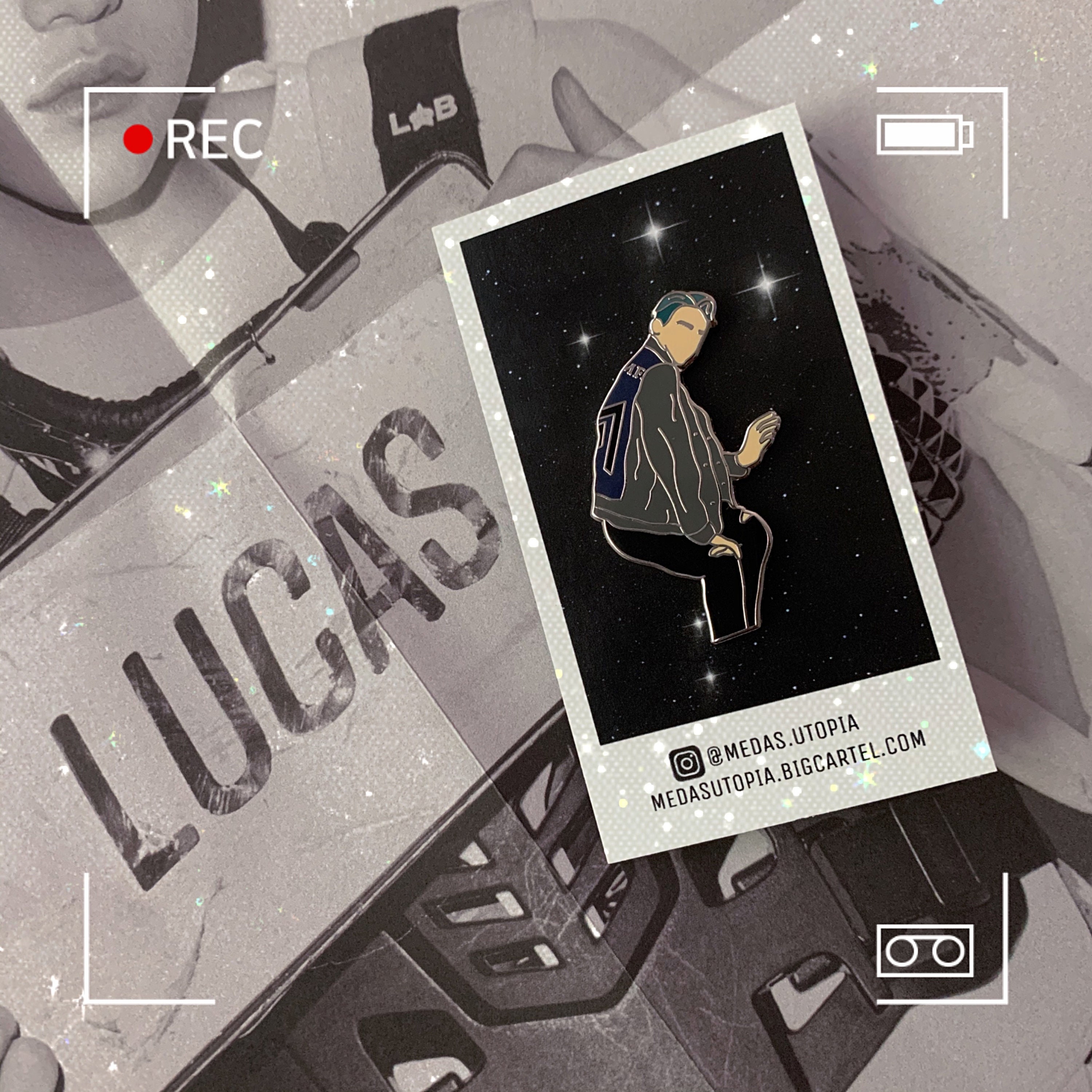 In Stock - Drop It Low Lucas Hard Enamel Pin - WayV SuperM NCT