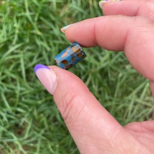 Rusty Blue Micro Acrylic Dreadlock Bead