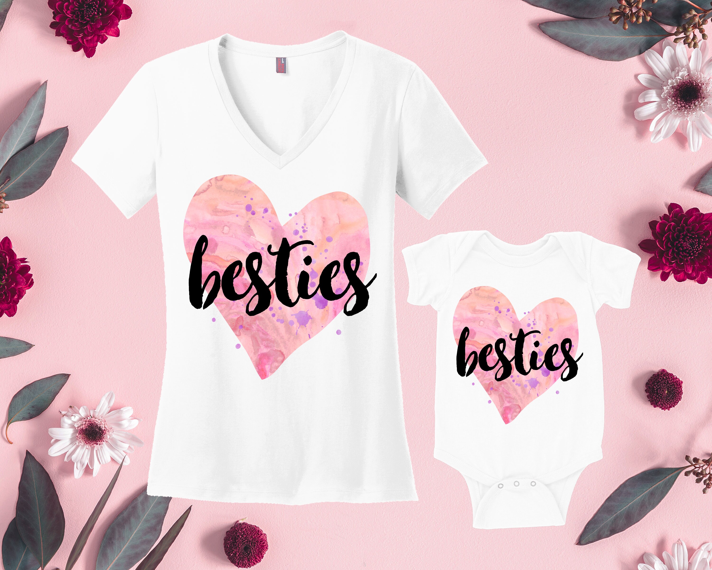 Unique Baby Besties Mommy and Me Matching Mothers Day Shirts