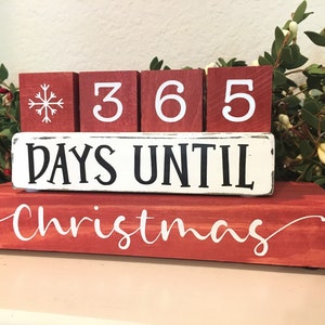 Christmas Countdown Wood Blocks, Holiday Decor - Etsy