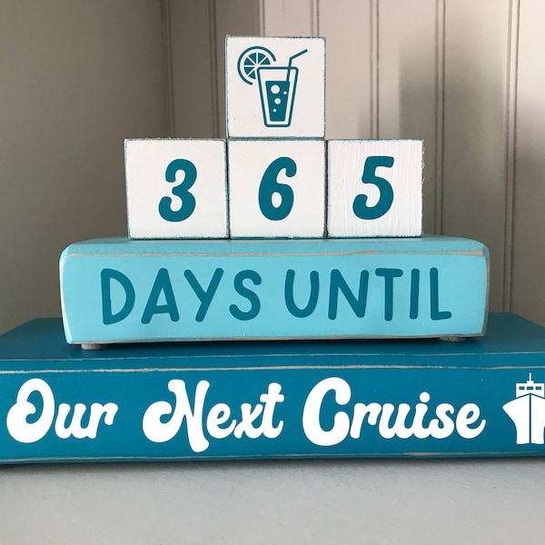 Cruise Vacation Countdown, Cruise Vacation Countdown blocks, Custom Cruise Countdown, Family Gift, Summer Vacation Countdown
