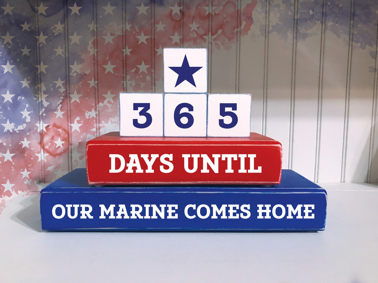 Military Hero Wooden Countdown Blocks, Deployment Tracker - Etsy