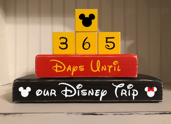 365 Days Disney Countdown Disney Word Planner Blocks Custom | Etsy