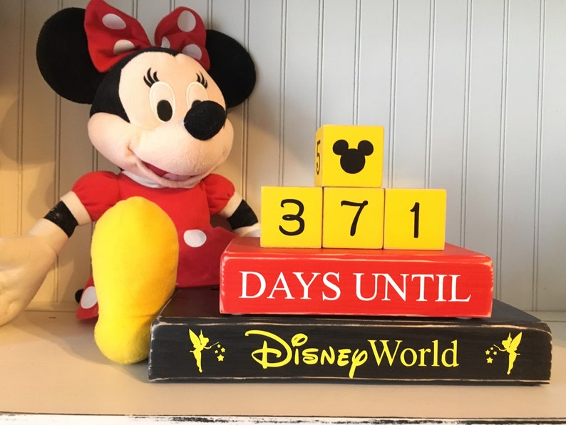 365 Days Disney Countdown Disney Word Planner Blocks Custom - Etsy