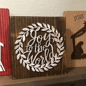 Christmas Wood Blocks Decor, Joy To The World image 2