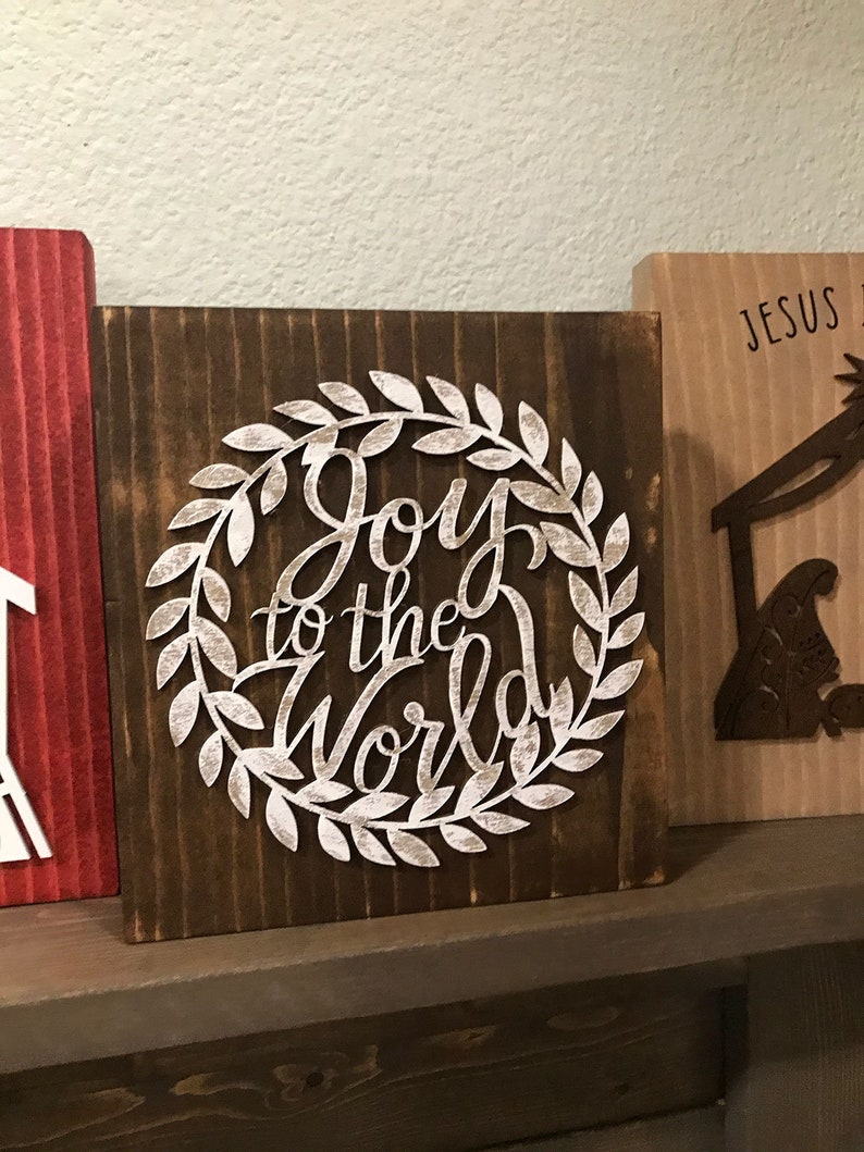 Christmas Wood Blocks Decor, Joy To The World image 2