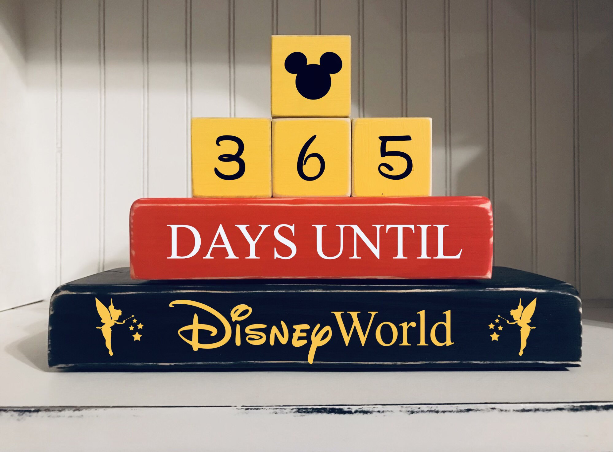 365 Days Disney Countdown, Disney Word Planner Blocks, Custom