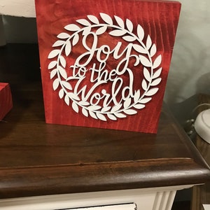 Christmas Wood Blocks Decor, Joy To The World image 3