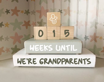 365 dagen tot we grootouders zijn Aftellen, Kleinbaby, Oma, Opa, Babyaankondiging, Zwangerschapsaankondiging, Grootouders Verrassing