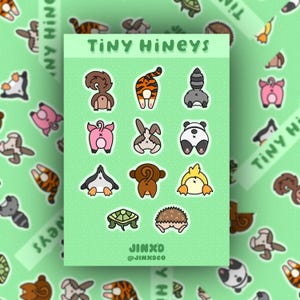 Planche d'autocollants en vinyle Tiny Hineys