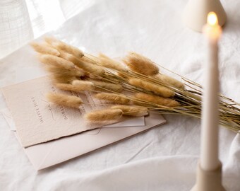 Natural Dried Bunny Tails Bunch: Boho Wedding Decor