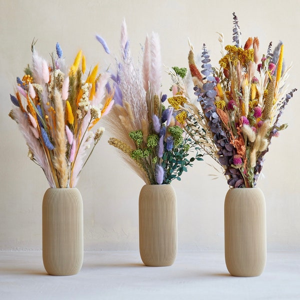 Dried Flower Bouquet: Boho Wedding Centerpiece with Pampas Grass