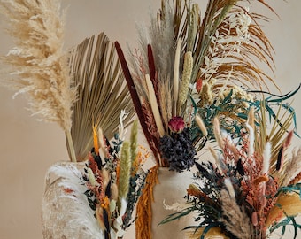 Tulum Boho Dried Flower Arrangement: Pampas Grass Centerpiece