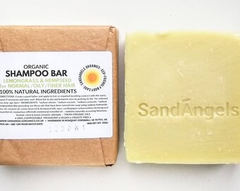 Lemongrass, Rosemary & Hempseed 100% Natural Shampoo Bar - Normal to Oily Hair