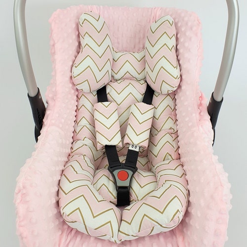 Pink Roses Car Seat Cushion Pillow Headsupport Baby Girl Car Etsy
